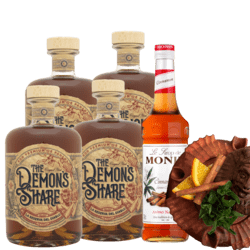 4 x The Demon&#039;s Share + The Demon&#039;s Share Copa de la Amistad + Monin Cannelle - Škorica