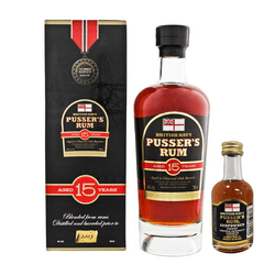Pusser&#039;s Rum 15 Y.O. + Pusser’s Gunpowder Proof Rum MINI zadarmo