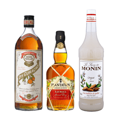 Plantation Xaymaca + Pierre Ferrand Dry Curaçao + Monin Almond (Mandľa)